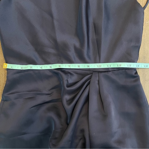 Formal Vivian Diamond Elegant Evening Low Back Maxi Gown Cowl Neck Side Slip S/M - Picture 7 of 12